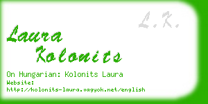 laura kolonits business card